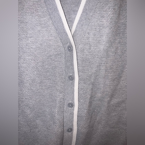 Aerie Offline Gray Knit Sweater Vest Button Front Small | NWT - Picture 4 of 8